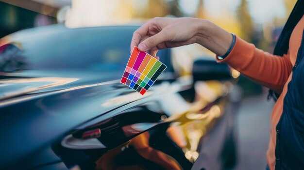 Сравнение с другими автомобилями для точного сопоставления цвета